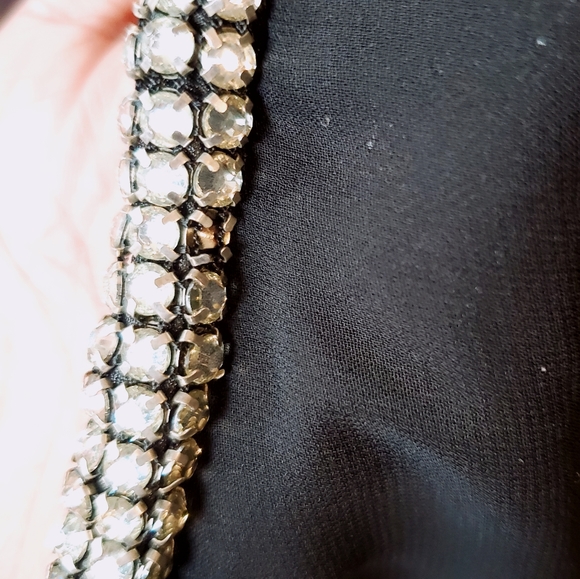 Nwt established 1962 diamond crusted sleeveless black layered top - Picture 10 of 11
